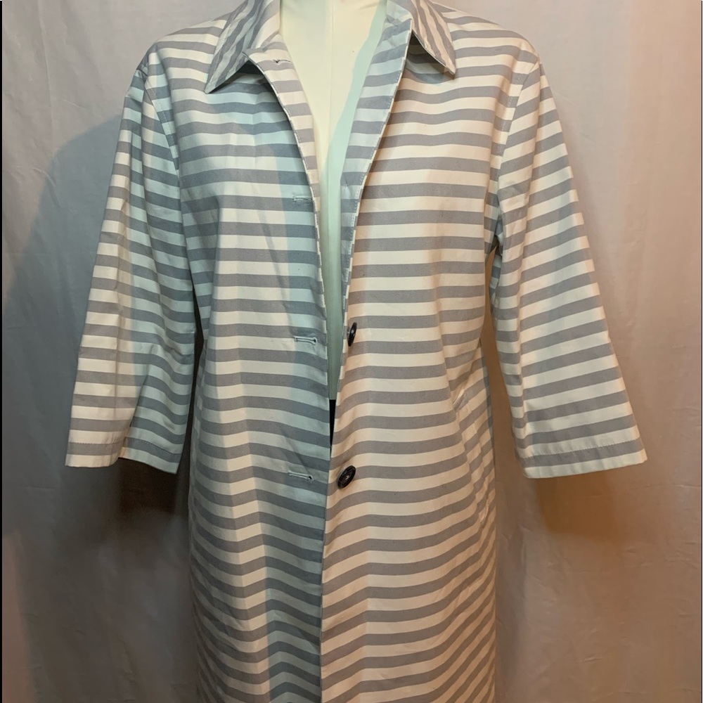 BROOKS BROTHERS RED FLEECE STRIPE MAC COAT sz4